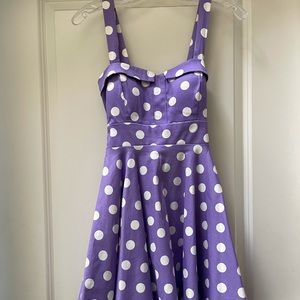 Purple poke a dot dress